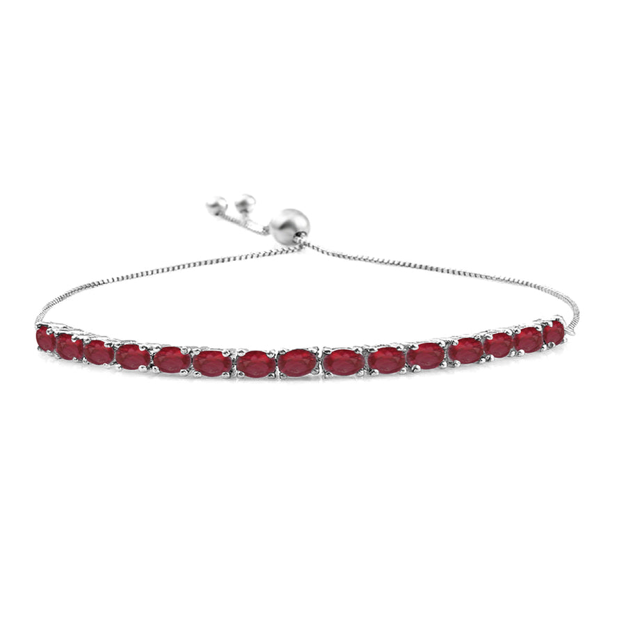 Ruby Tennis Bracelet – 925 Sterling Silver