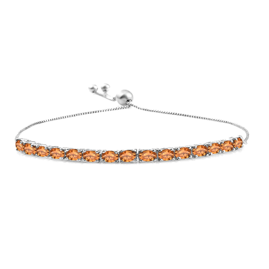 Citrine Tennis Bracelet – 925 Sterling Silver