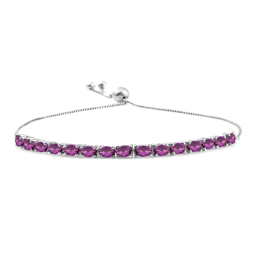 Amethyst Tennis Bracelet – 925 Sterling Silver