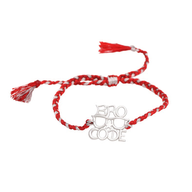 Bro Cool Code Rakhi Bracelet - Sterling Silver