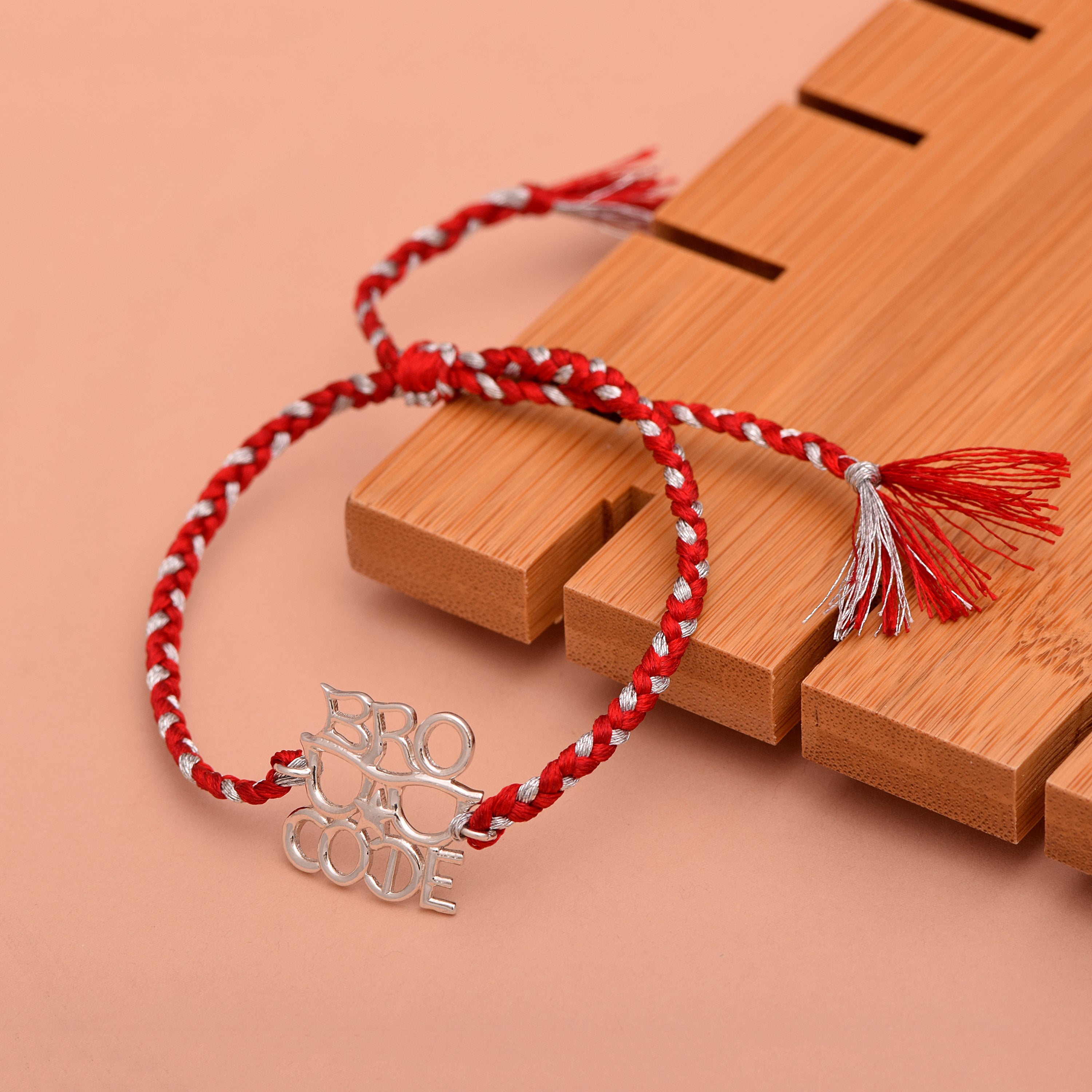 Bro Cool Code Rakhi Bracelet - Sterling Silver