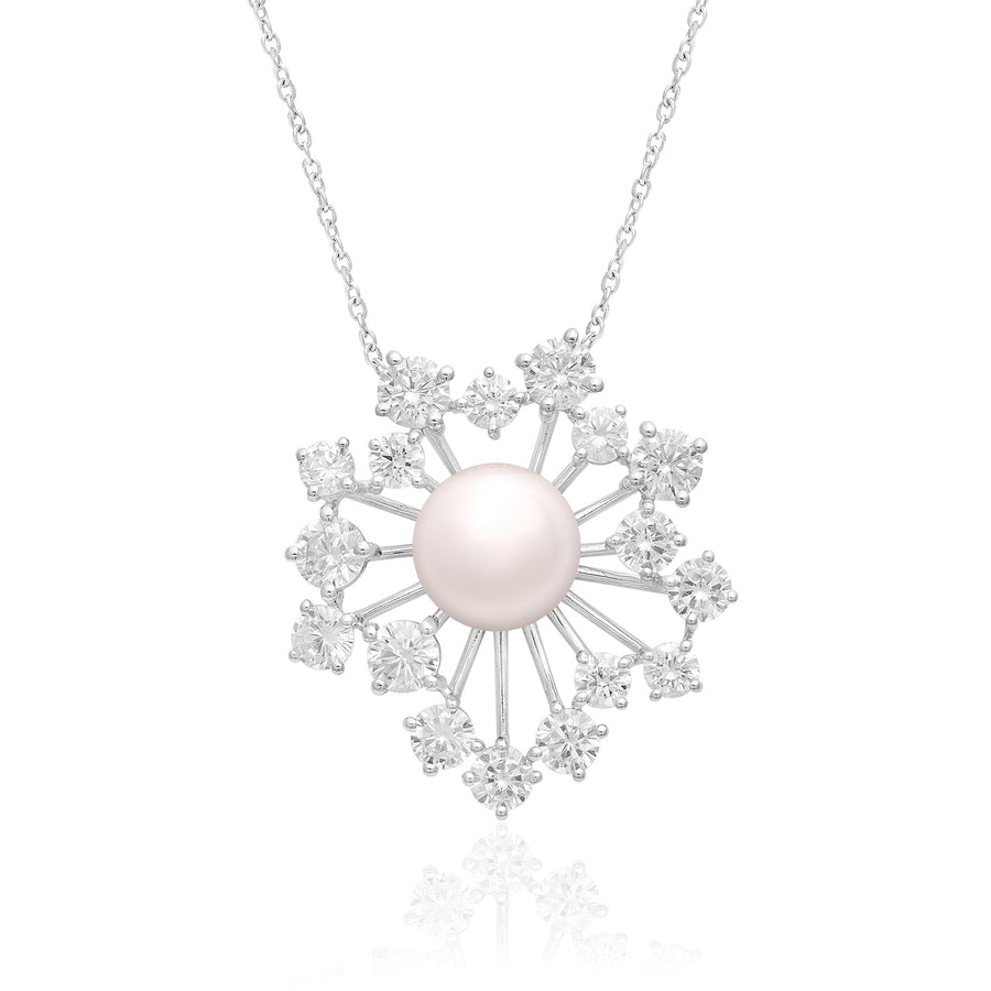 Pearl Starburst Necklace – Sterling Silver