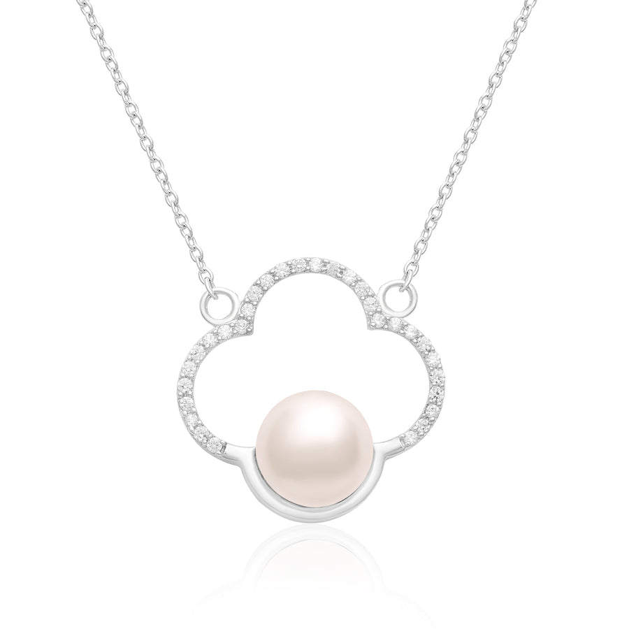 Pearl Clover Necklace – Sterling Silver