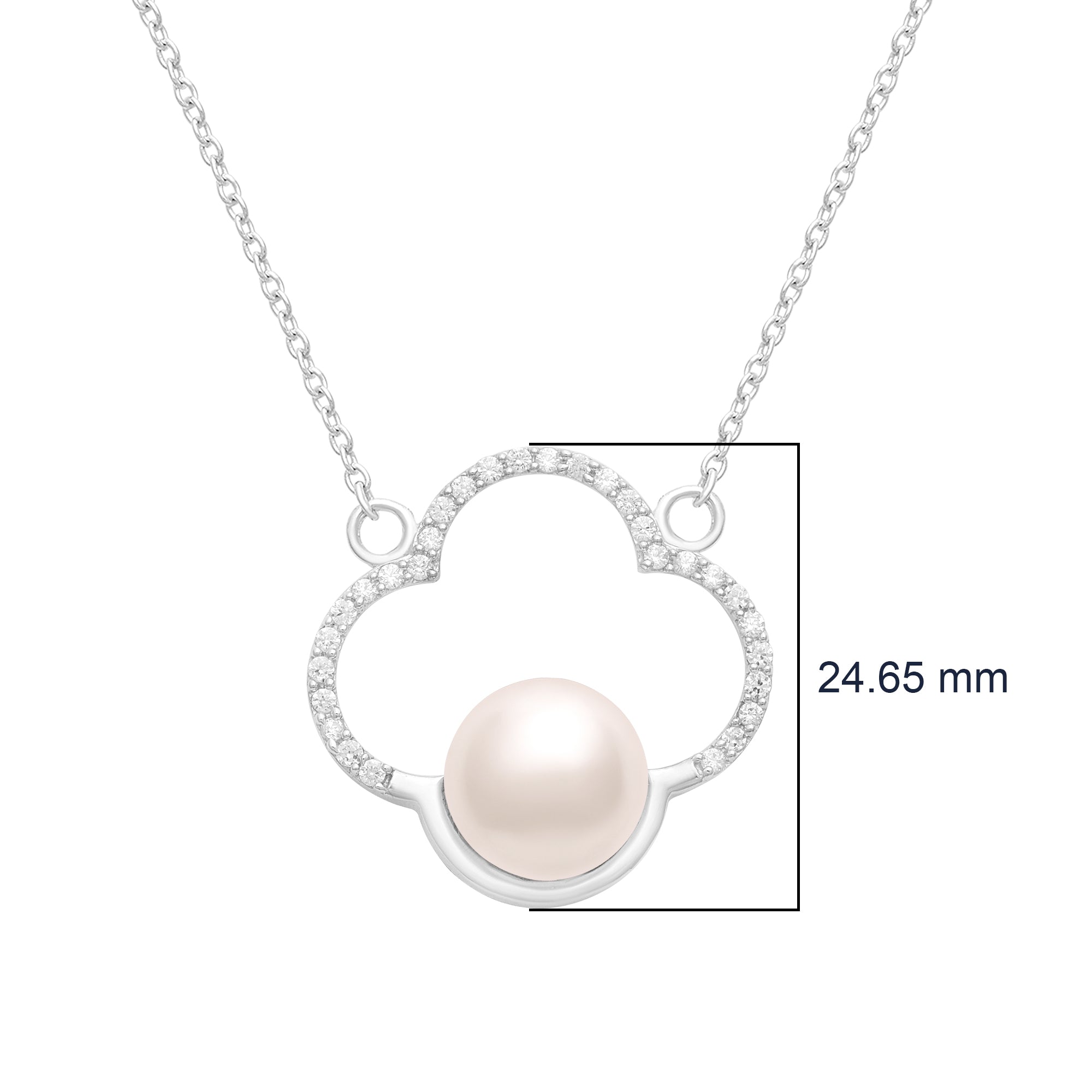 Pearl Clover Necklace – Sterling Silver