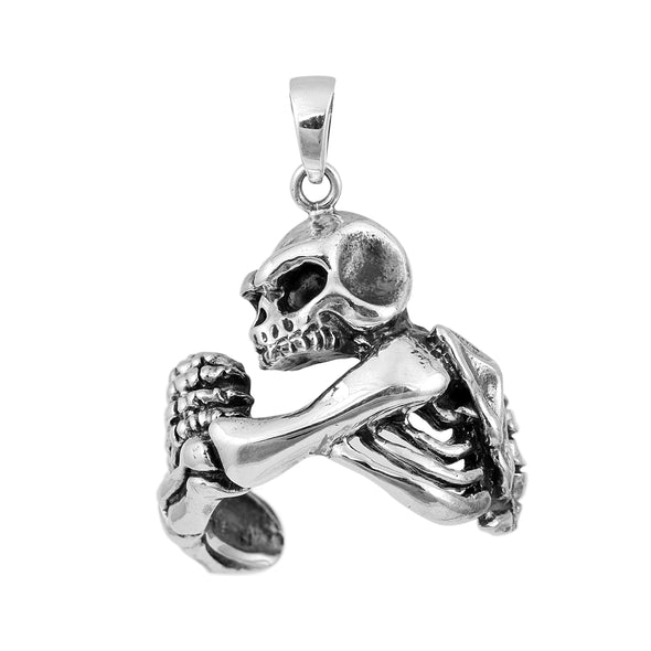 Gothic Skull Style Cocktail Party Biker Pendant Necklace