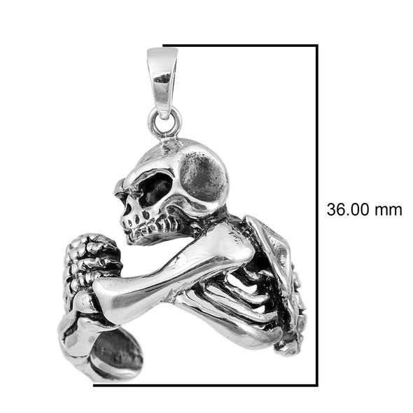 Gothic Skull Style Cocktail Party Biker Pendant Necklace