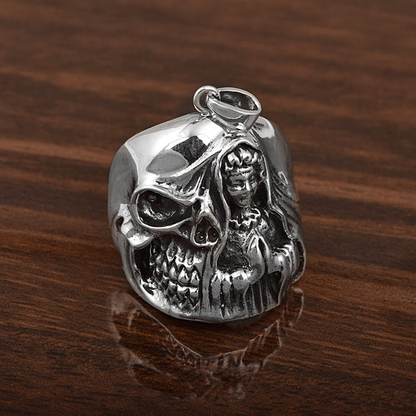 Gothic Skull Style Cocktail Party Biker Pendant Necklace