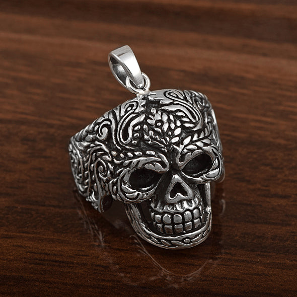 Gothic Skull Style Cocktail Party Biker Pendant Necklace