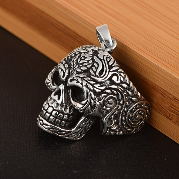 Gothic Skull Style Cocktail Party Biker Pendant Necklace