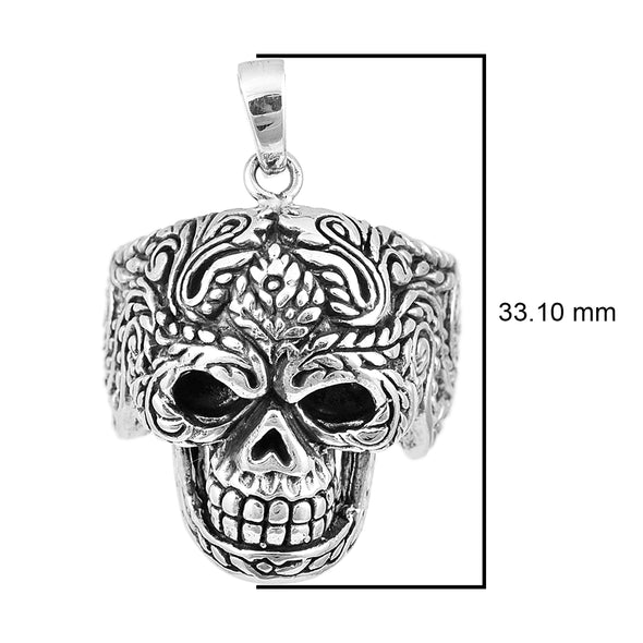 Gothic Skull Style Cocktail Party Biker Pendant Necklace