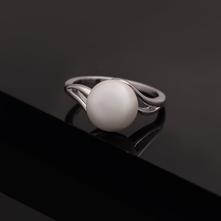 Pearl Twist Band Ring – Sterling Silver