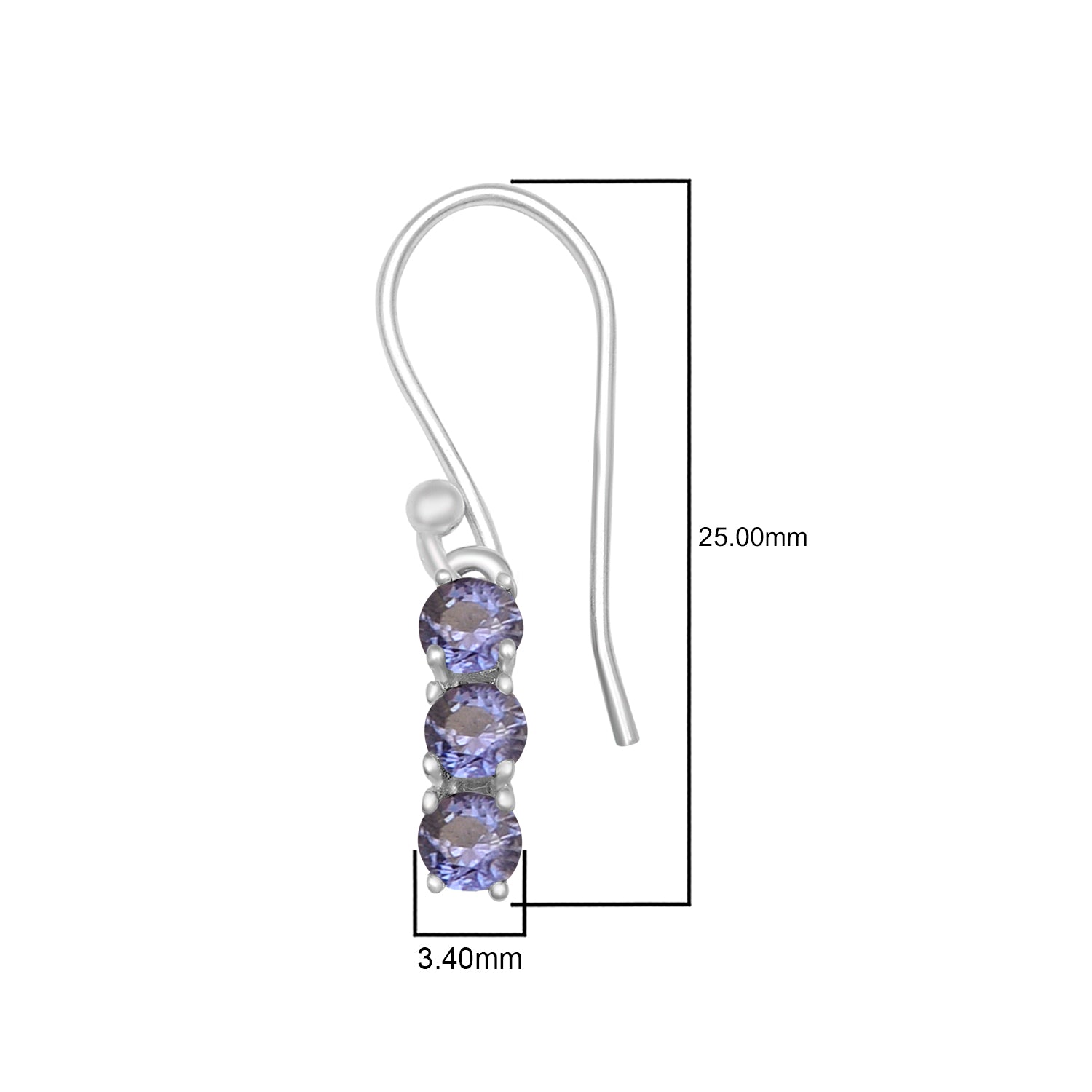 Tanzanite 2.40 Ctw Drop Dangle Wedding Earring