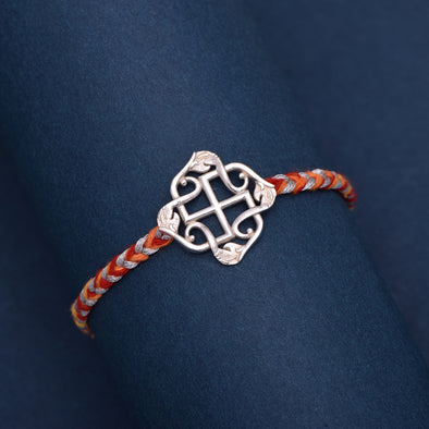 Swastik Traditional Rakhi Bracelet - Sterling Silver