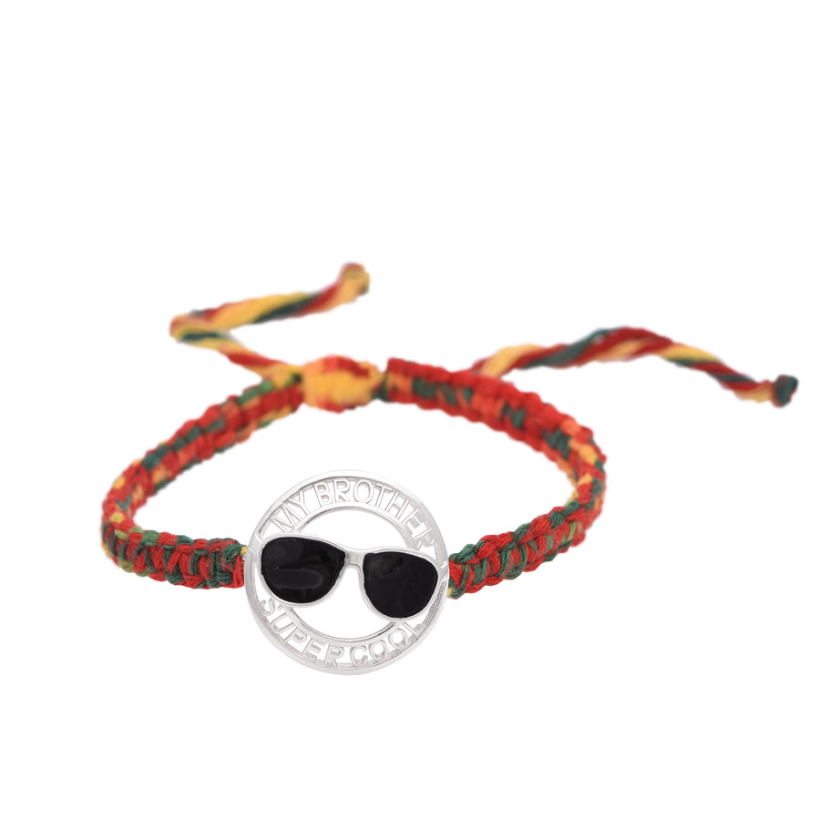 “My Brother Super Cool” Rakhi Bracelet - Sterling Silver