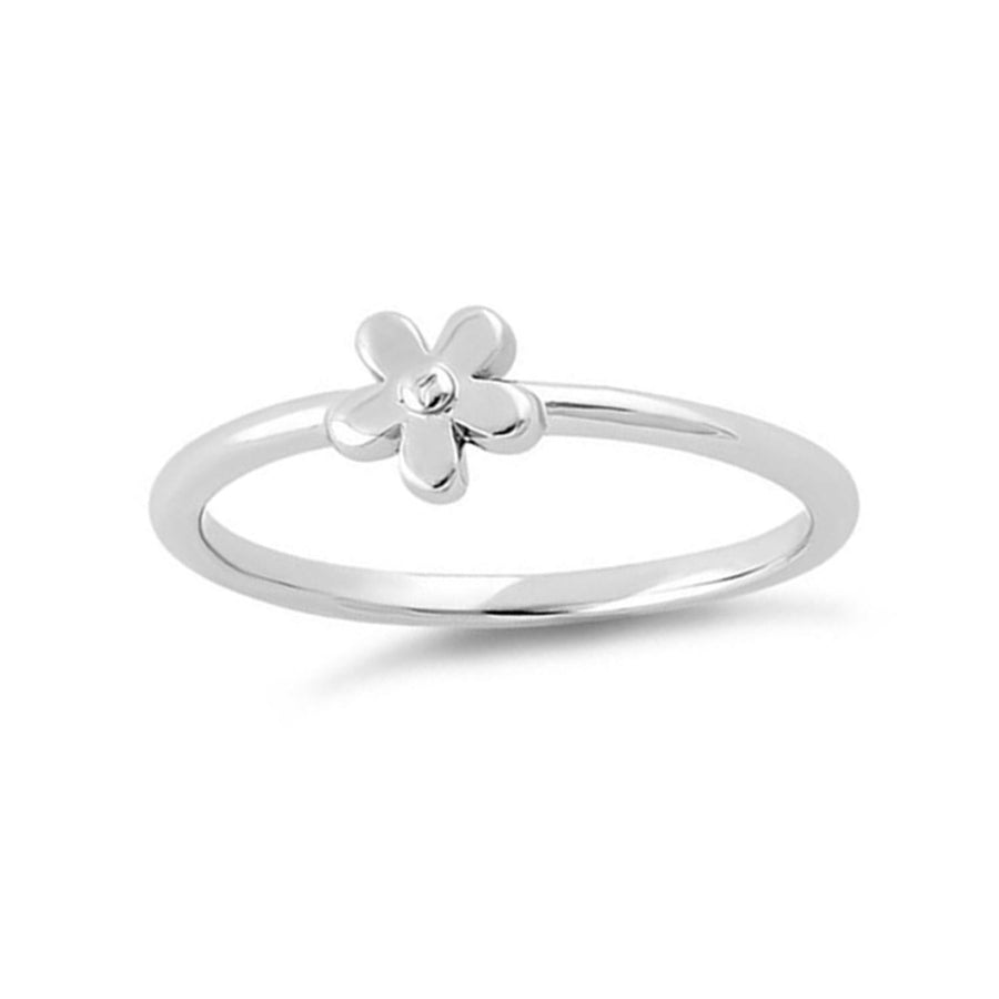 Petite Flower Ring – Sterling Silver