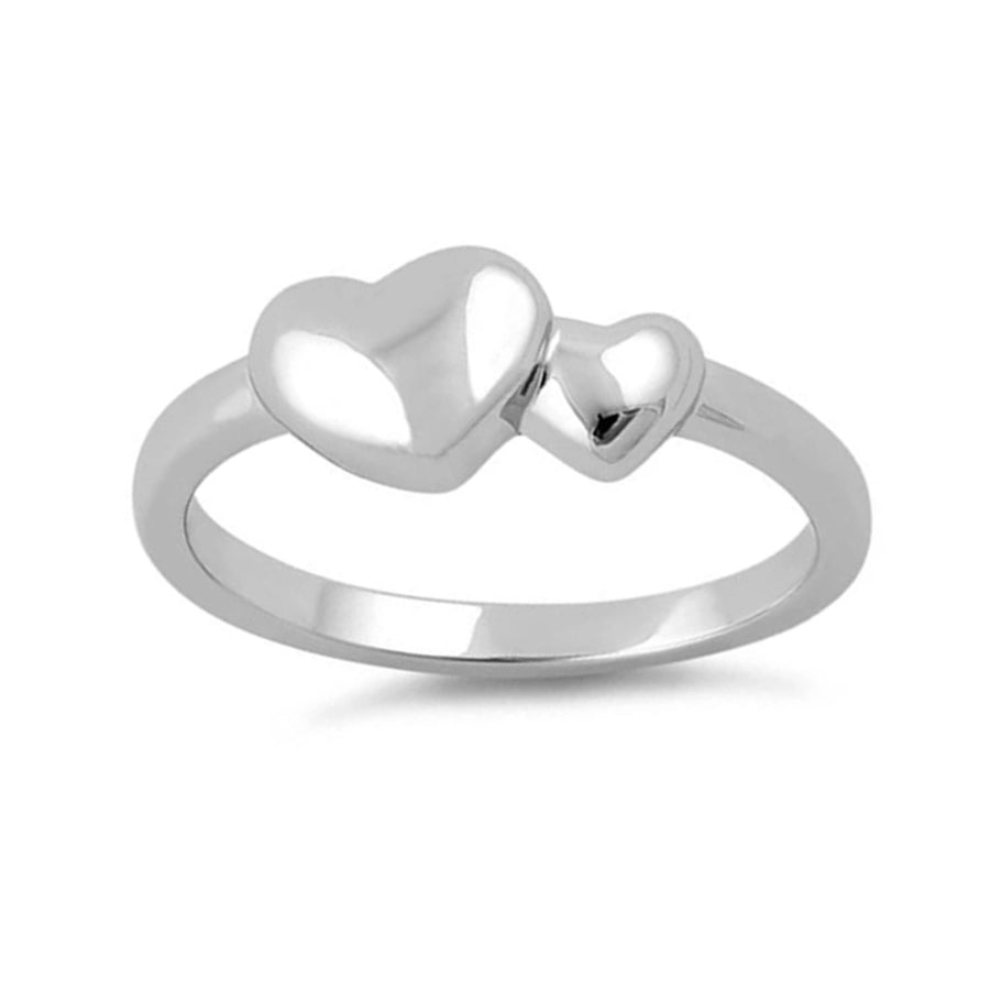 Double Heart Ring -Sterling Silver
