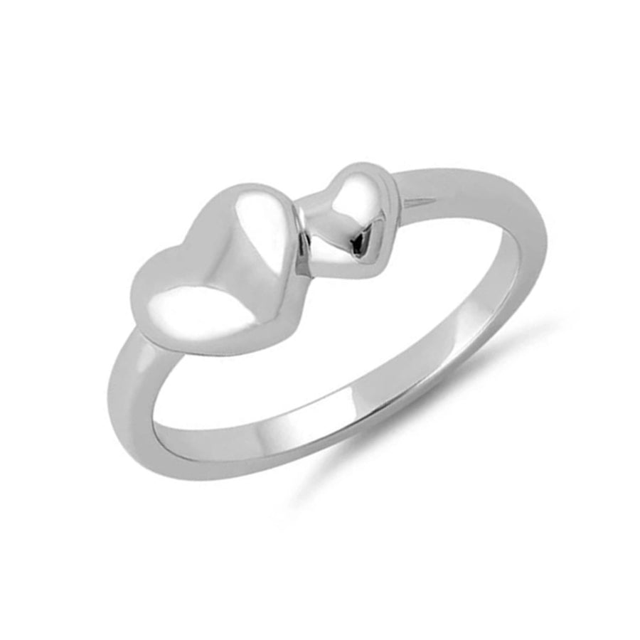 Double Heart Ring -Sterling Silver