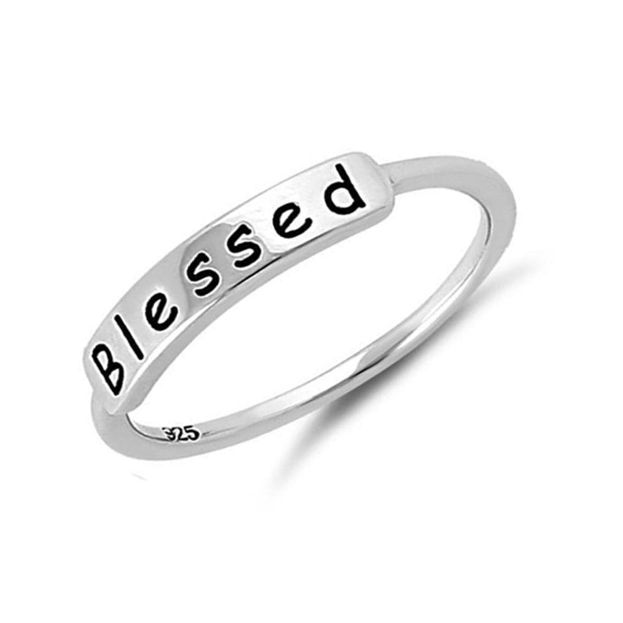 Blessed Engraved Ring -Sterling Silver