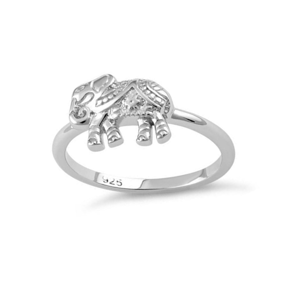 Symbol of Wisdom and Good Luck Elephant Ring - Sterling Silver