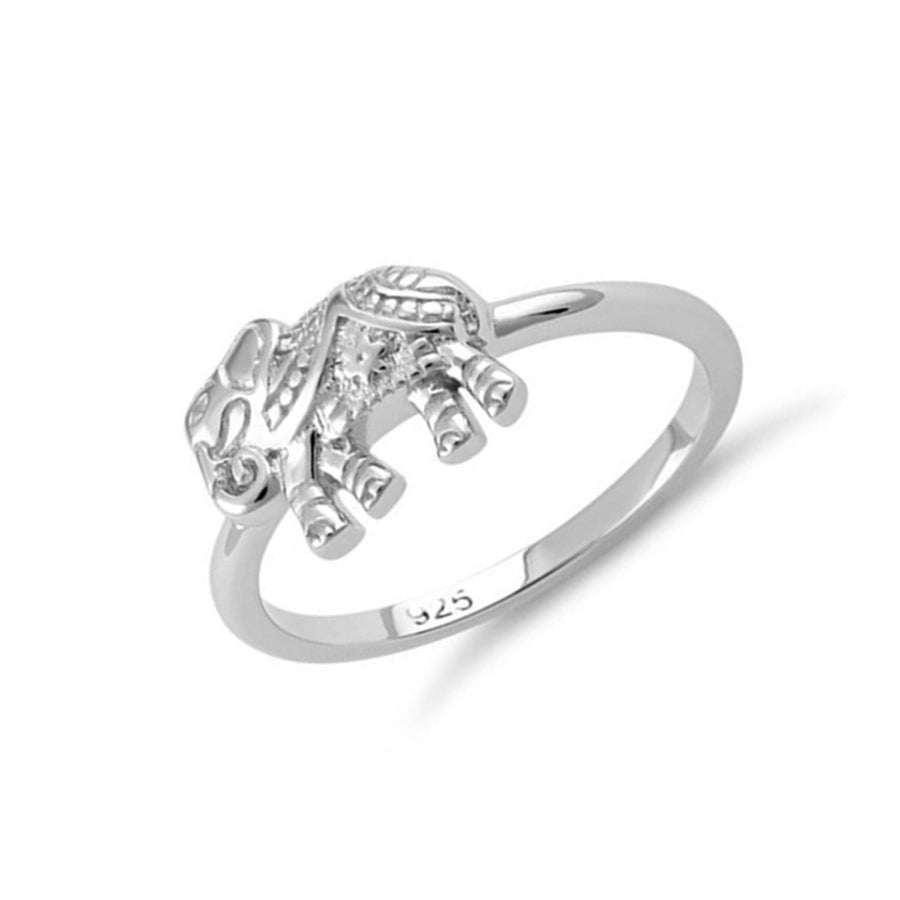 Symbol of Wisdom and Good Luck Elephant Ring - Sterling Silver