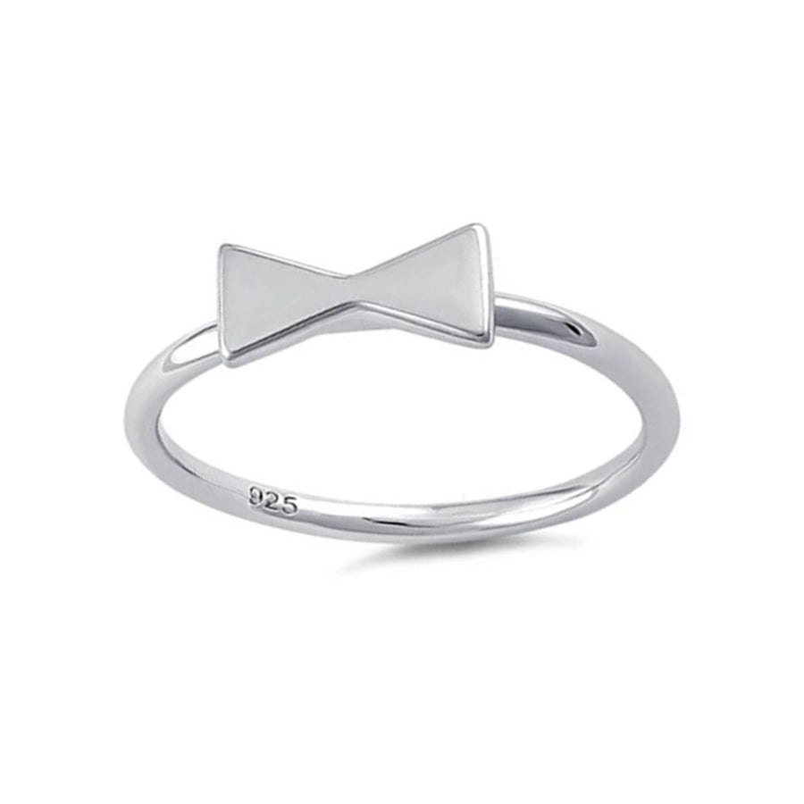 Minimalist Bow Tie Design Ring-Sterling Silver