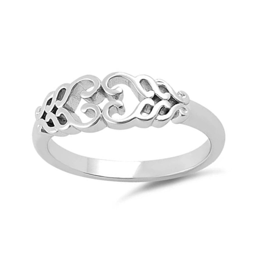 Openwork Filigree Design Band Ring-Sterling Silver
