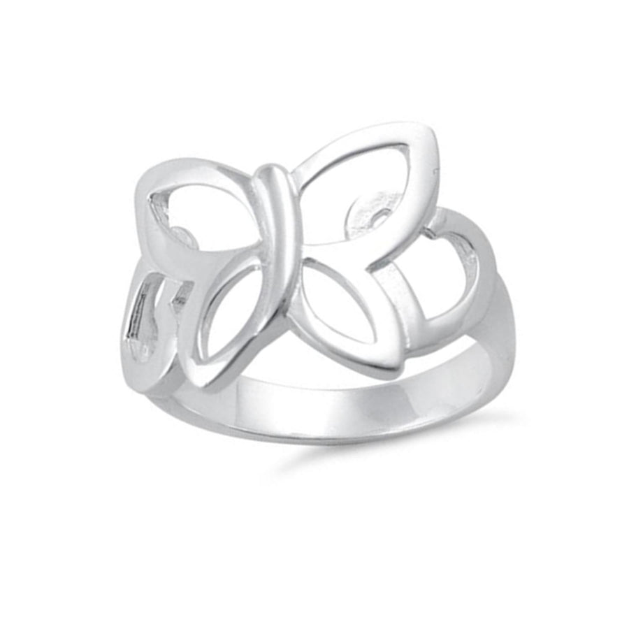 Open Butterfly Statement Ring – Sterling Silver