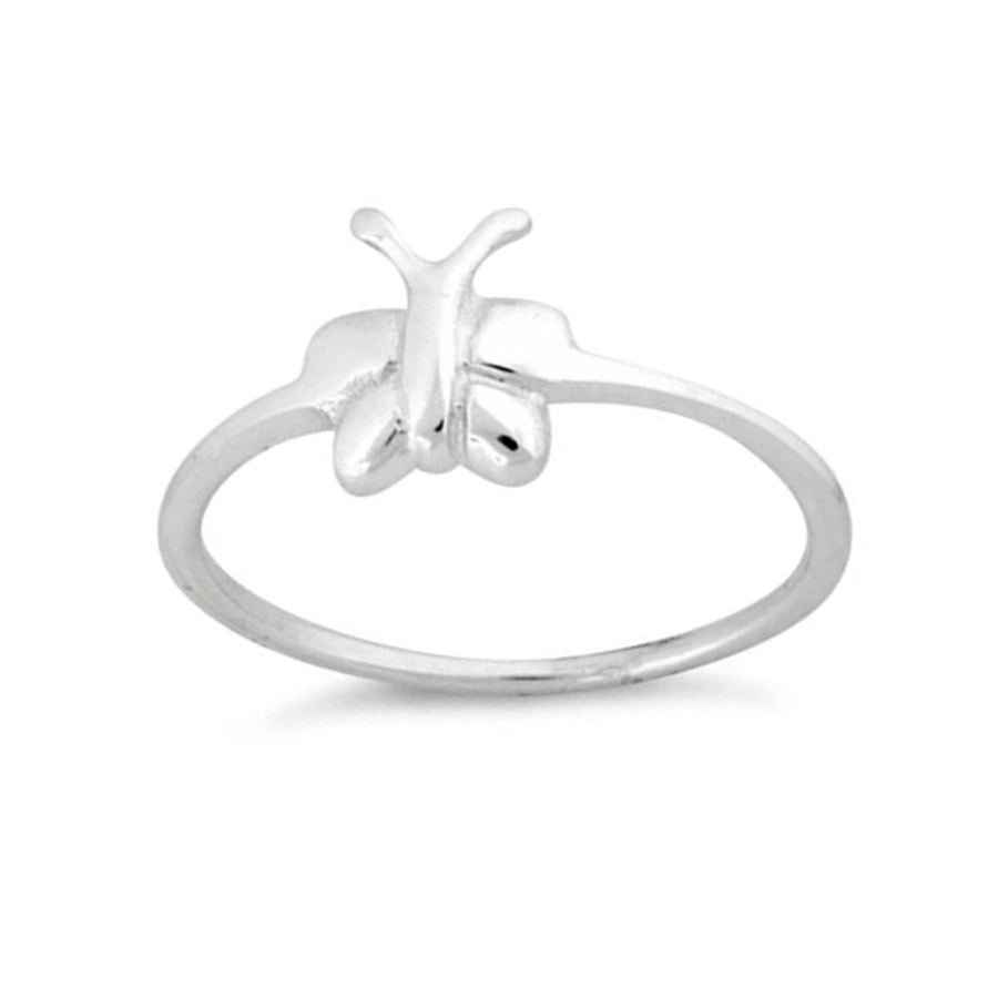 Petite Butterfly Design Women’s Ring - Sterling Silver