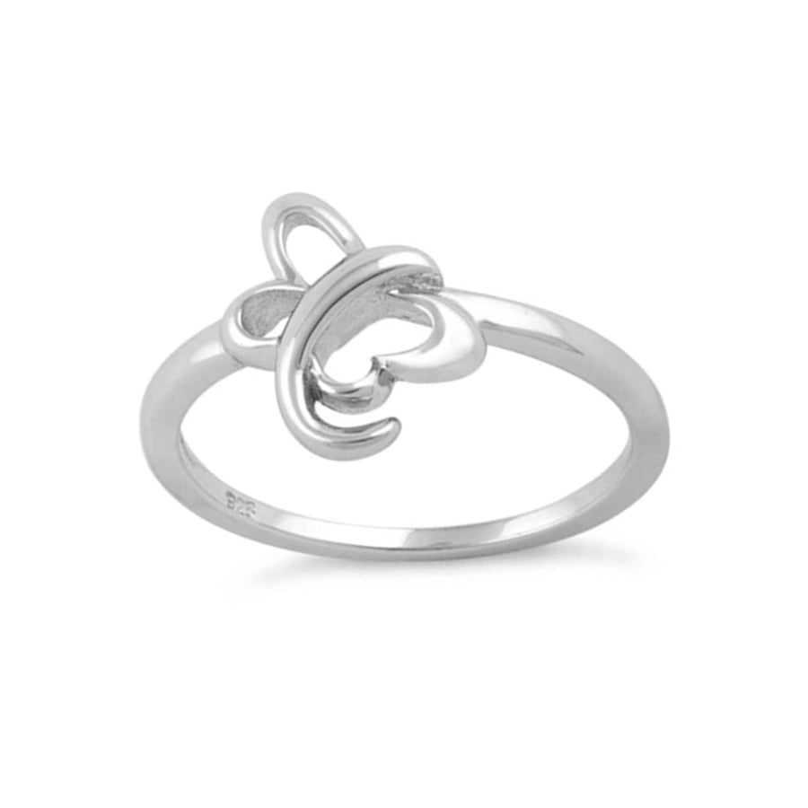 Abstract Butterfly Design Women’s Ring - Sterling Silver
