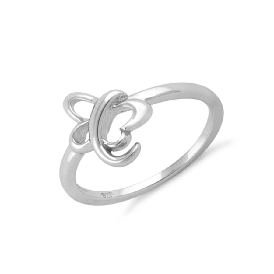 Abstract Butterfly Design Women’s Ring - Sterling Silver