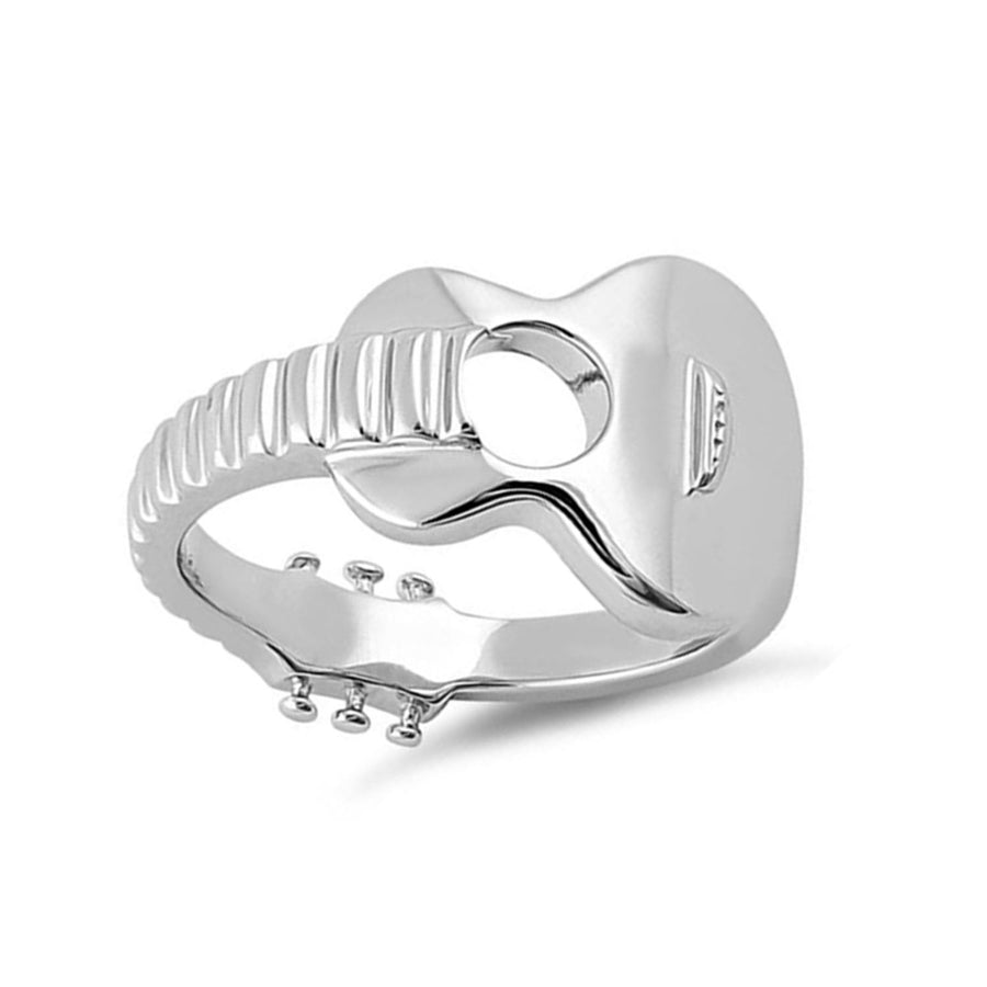 Guitar Design Ring - Sterling Silver