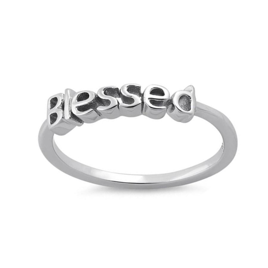 “Blessed” Word Ring - Sterling Silver