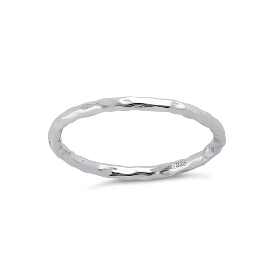 Organic Texture Band Ring - Sterling Silver