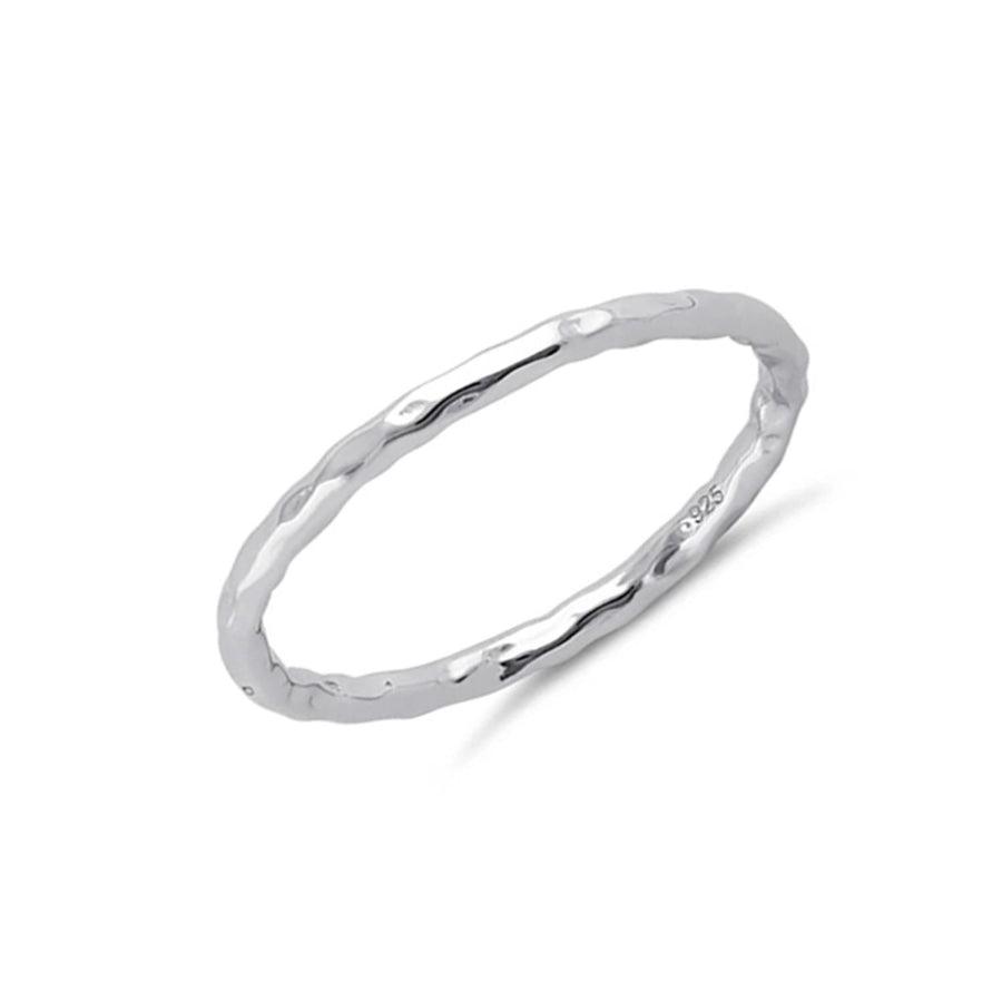 Organic Texture Band Ring - Sterling Silver