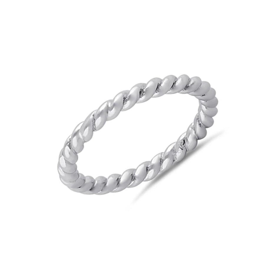 Twisted Rope Ring - Sterling Silver