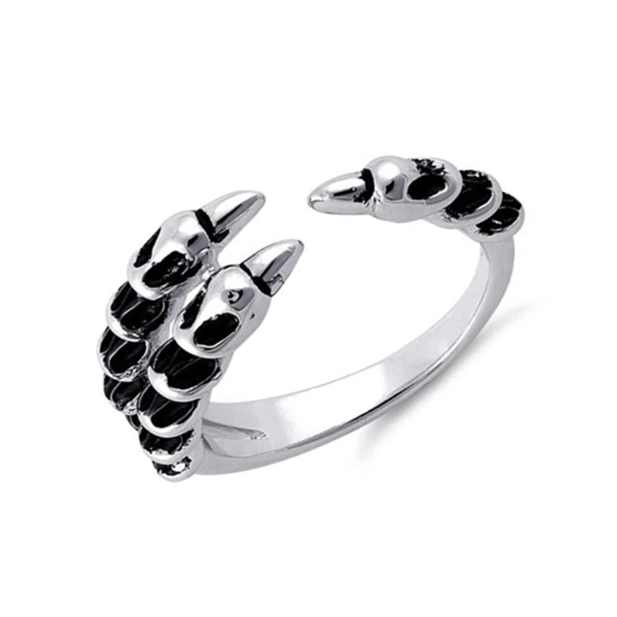 Eagle Claw Bold Gothic Open Band Ring - 925 Sterling Silver