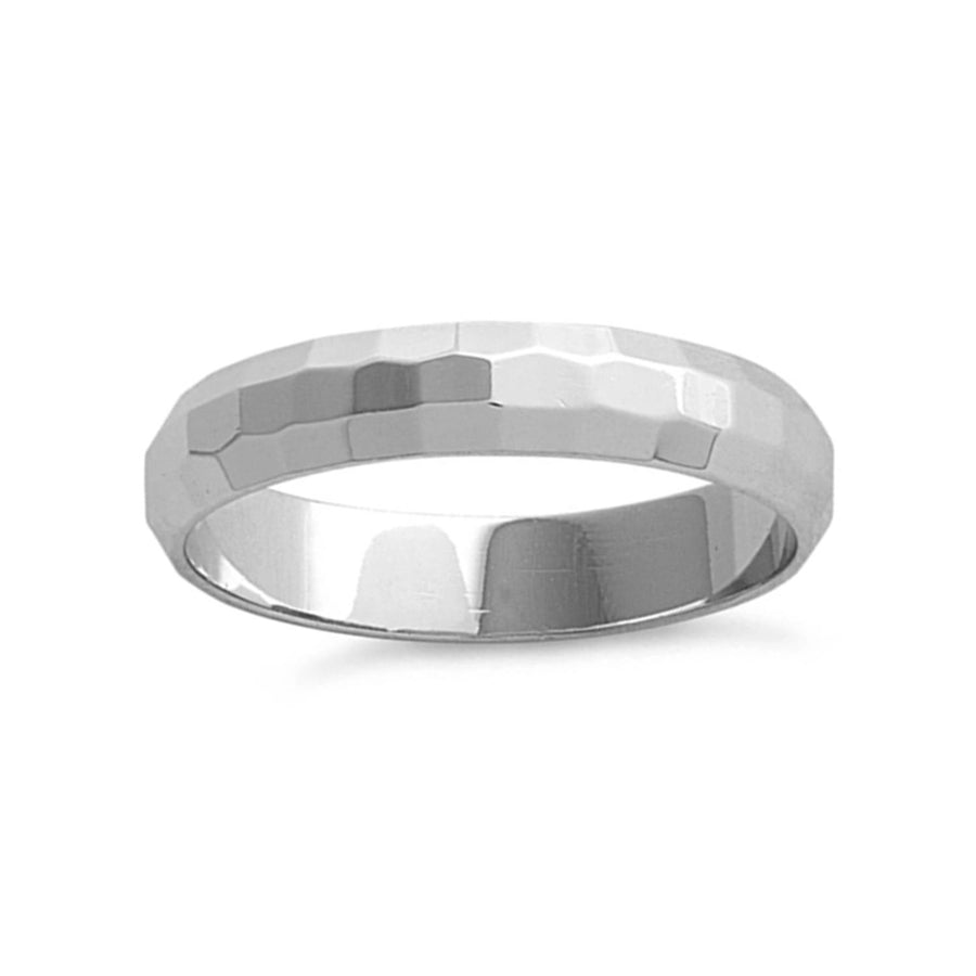 Faceted Band Ring - Sterling Silver