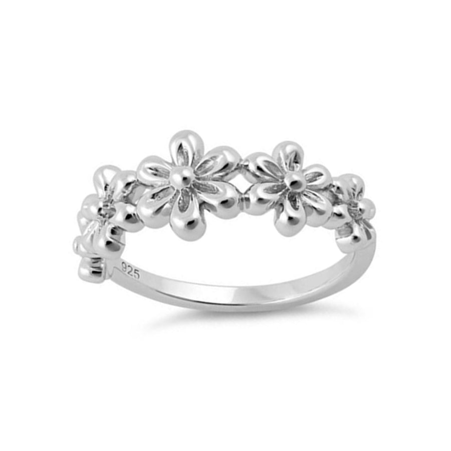 Floral Daisy Ring - Sterling Silver