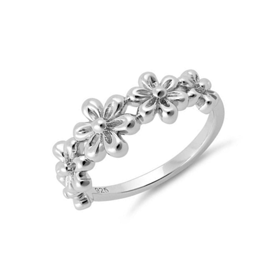 Floral Daisy Ring - Sterling Silver