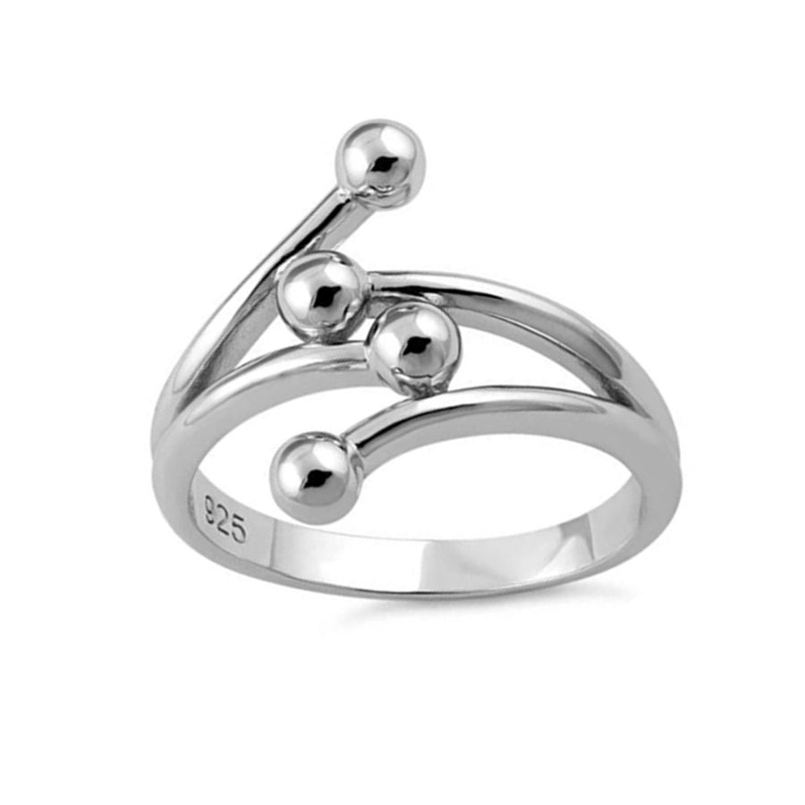 Orbital Ball Wrap Ring - Sterling Silver