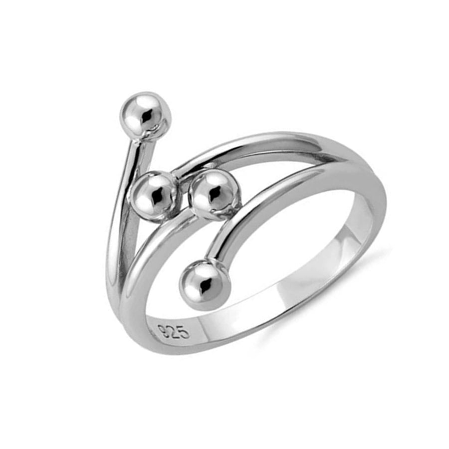 Orbital Ball Wrap Ring - Sterling Silver