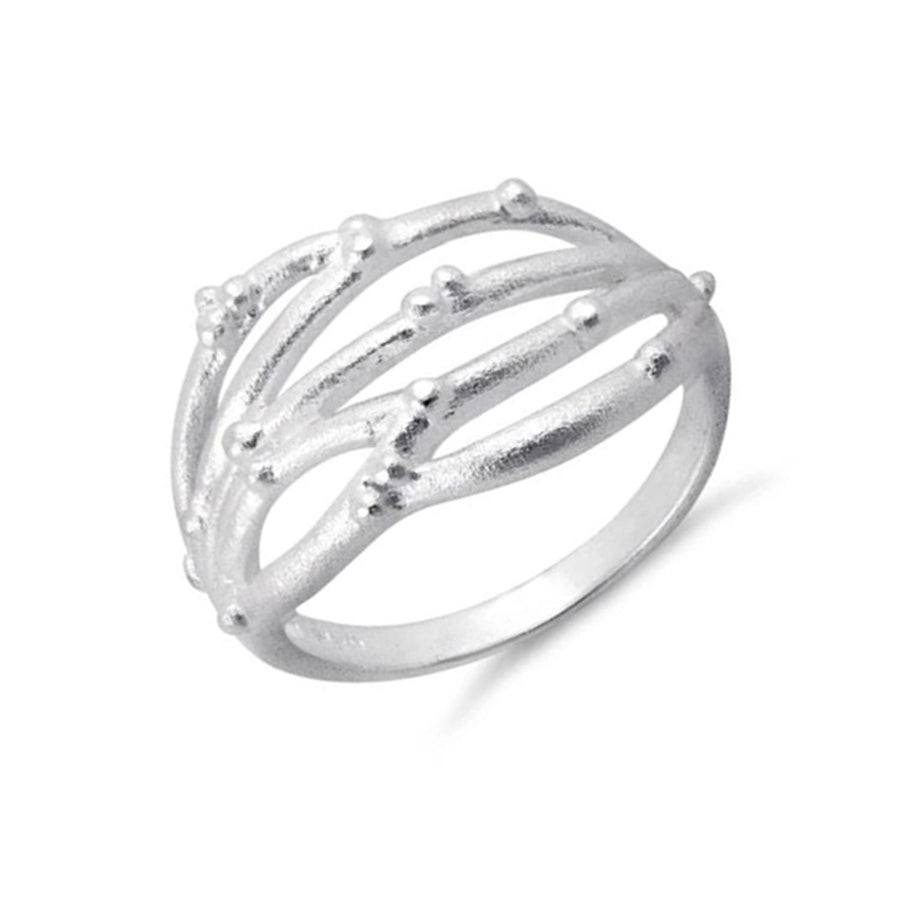 Textured Branch Ring - Sterling Silver