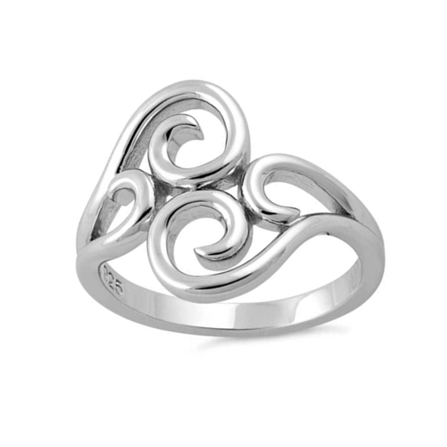 Freeform Open Wave Ring - Sterling Silver