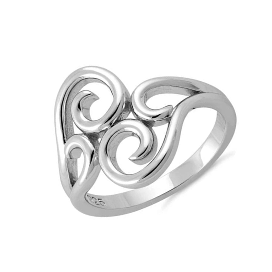 Freeform Open Wave Ring - Sterling Silver