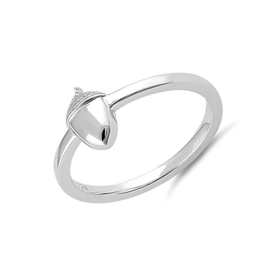 925 Sterling Silver Acorn Ring