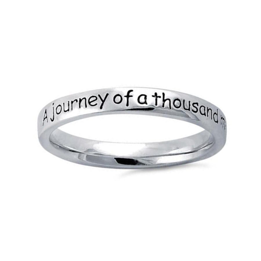 "A Journey of a Thousand Miles" Ring - Sterling Silver