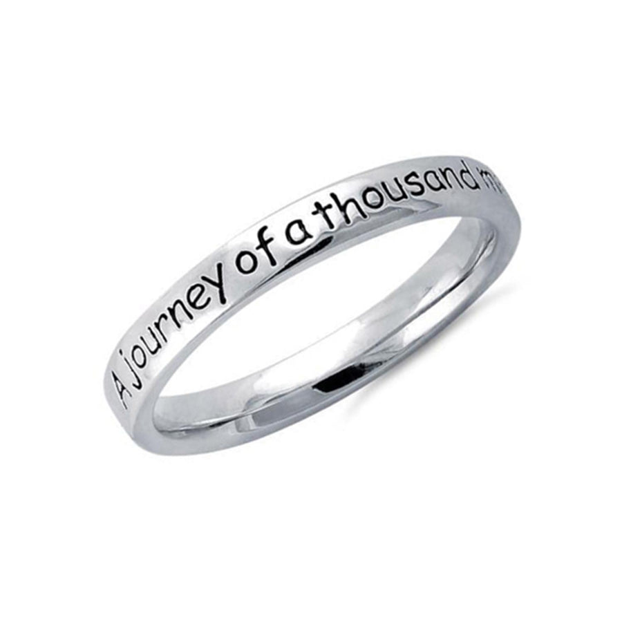"A Journey of a Thousand Miles" Ring - Sterling Silver