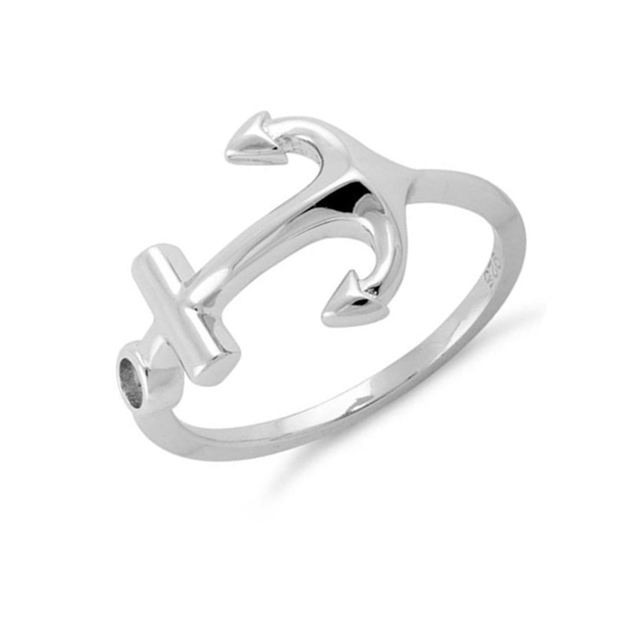 Minimalist Anchor Ring - Sterling Silver