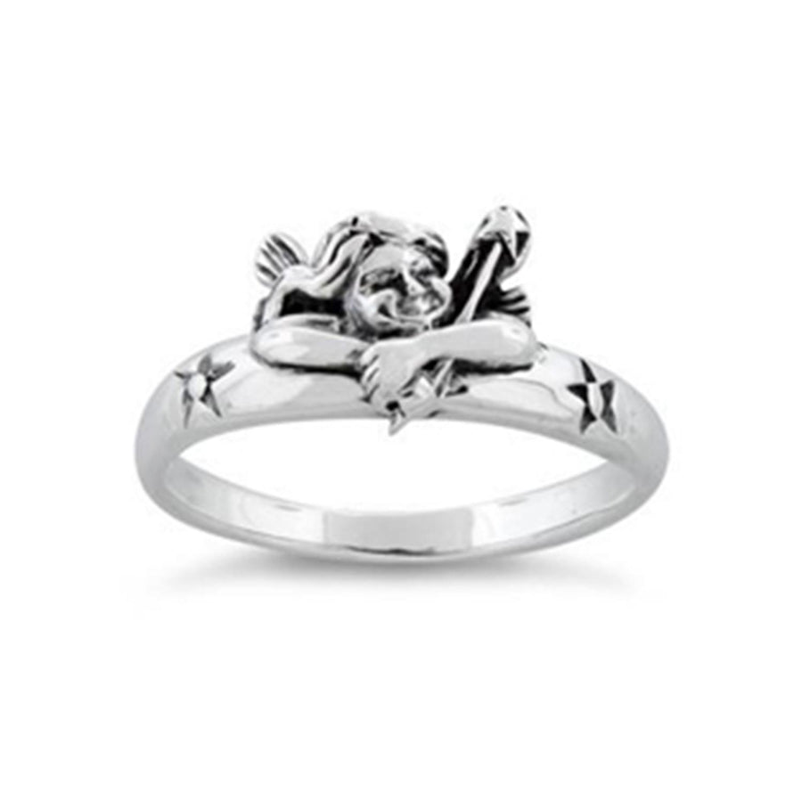 Cupid Angel Ring - Sterling Silver