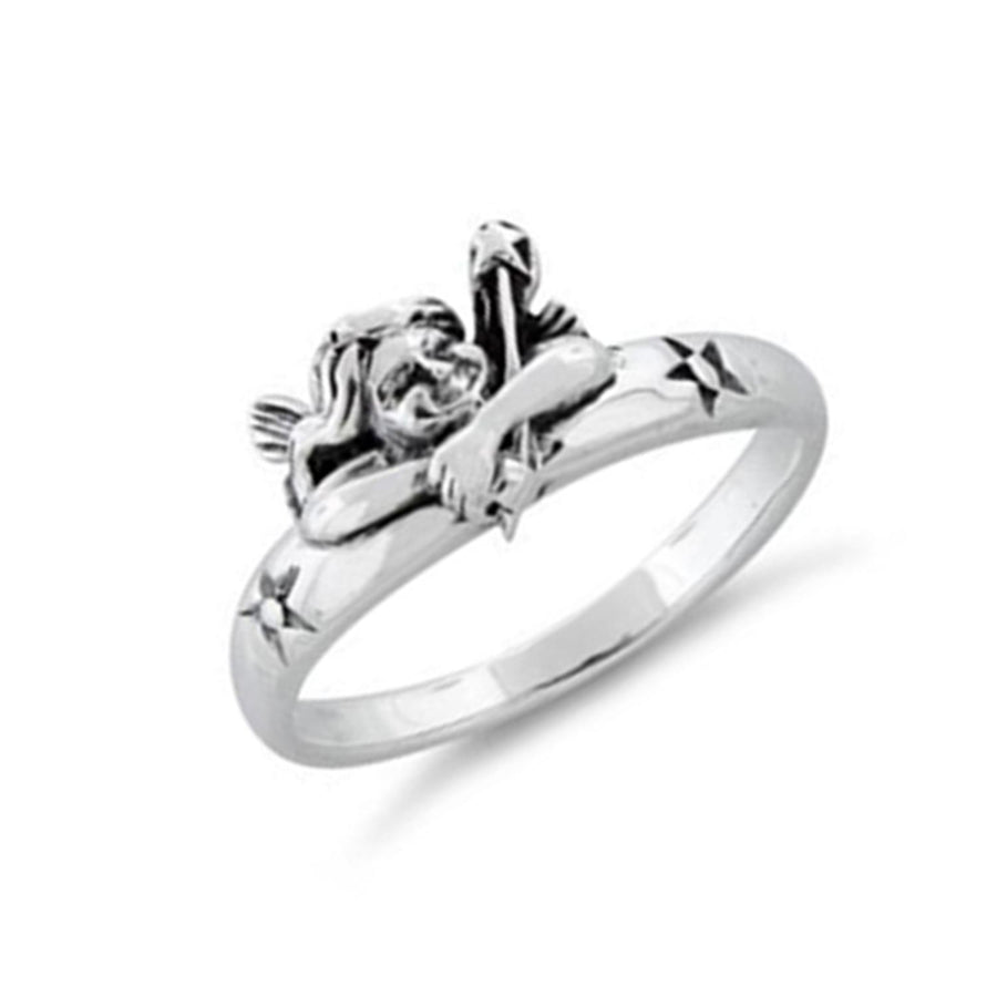 Cupid Angel Ring - Sterling Silver